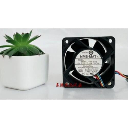 NMB 6038 2415KL-04W-B96 DC 12V 2.1A 6CM PWM Four Wire Temperature Control Large Air Volume Server Cooling Fan