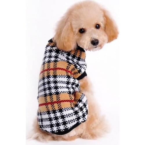 Dog Cat Knitted Sweater Pullover Striped Puppy Coat Jacket Winter Warm Clothes Clothing Cute Striped Skirt Sweater