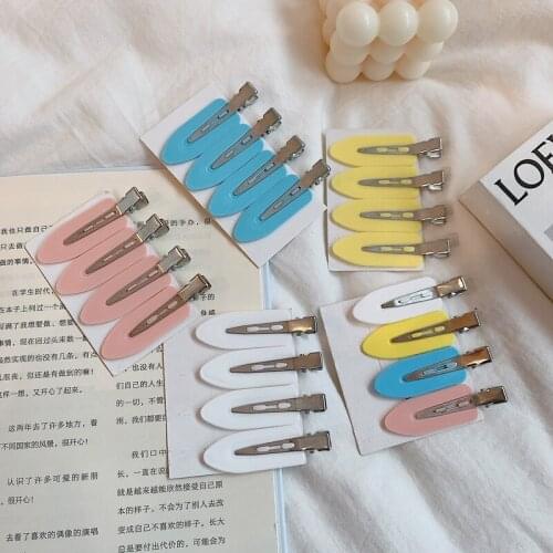 4pcs/lot Candy Color Star Hair Clip Children Flower Cute Girls Barrettes Hairpin Headwear Baby Girl Hair Accessories