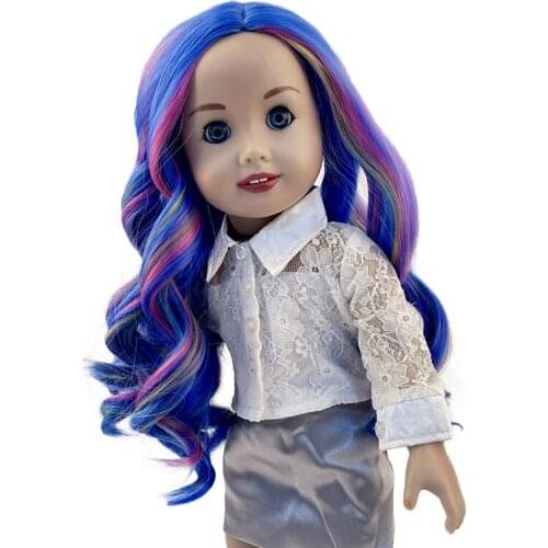 Doll Wigs for 18'' American Dolls Girls Gift Heat Resistant Long Straight Replacement Wigs for 18'' Dolls accesories