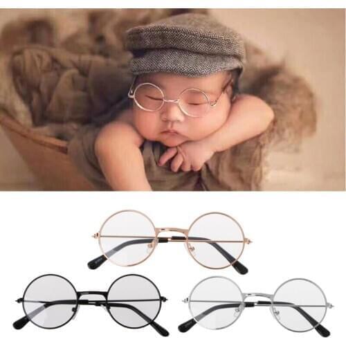 1 Pc Newborn Baby Girl Boy Flat Glasses Photography Props Gentleman Studio Shoot