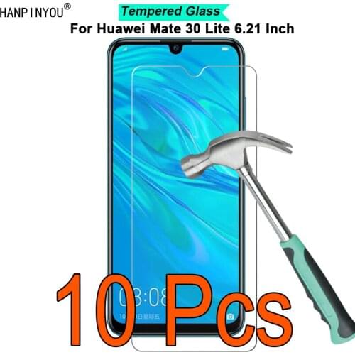 10 Pcs/Lot For Huawei Mate 30 Lite 6.21" 9H Hardness 2.5D Toughened Tempered Glass Film Screen Protector Protect Guard