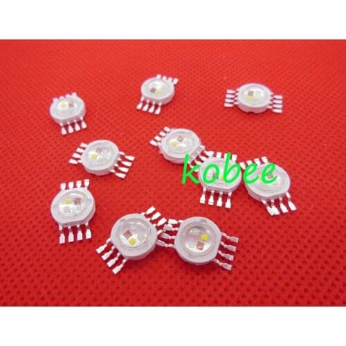 100PCS RGBW (RGB+W) 4*3W 12W LED Lamp Emitter Diodes For Stage Lighting High Power LED 45mil Epistar LED