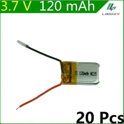 3.7V 120mAH 651523 Supply small remote control aircraft accessories helicopter Lipo Battery Li-polymer Battery Free shipping