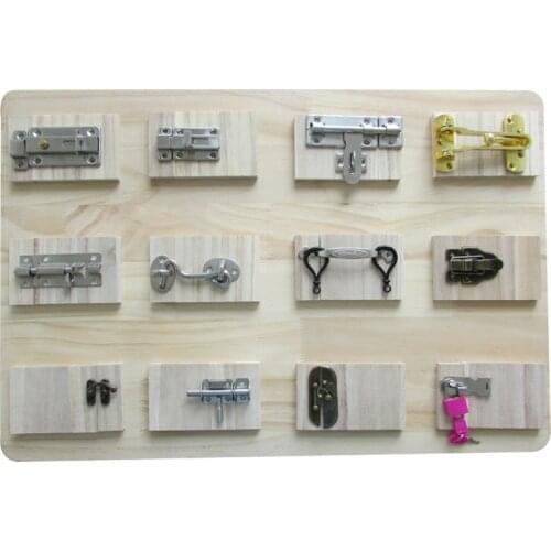 3D Childrens Busy Board Diy Lock Latch Door Board Toys Accessories Parent-Child Baby Kindergarten Early Education Teaching Aids