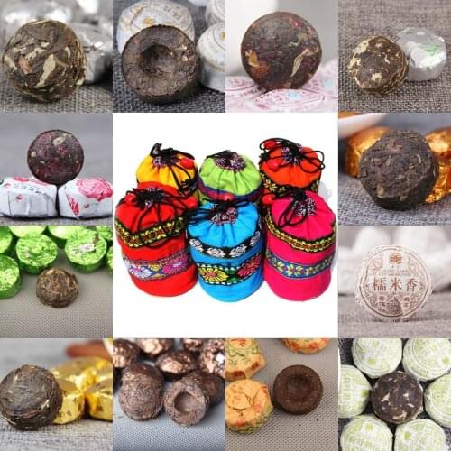 Different Flavors Slimming Tea Chinese Herbal Flower Puer Tea High Quality Gifts 10/12/15 kinds Each tea Three Pieces