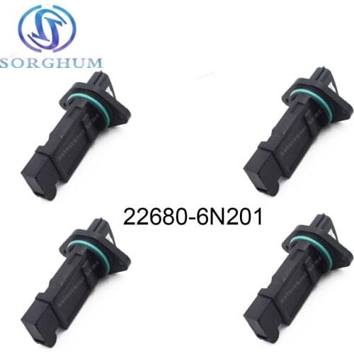 4pcs New 22680-6N201 Mass Air Flow Meter Sensor Fits for 2002 03 Nissan Pathfinder Maxima Infiniti I35