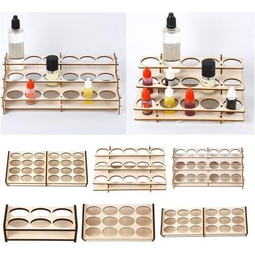 Wood Module Paint Bottles Stand DIY Spraying Hobby Tools Bottle Holder Shelf