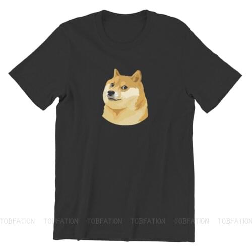 Doge Men TShirt Dogecoin Cryptocurrency Miners Meme Crewneck Short Sleeve 100% Cotton T Shirt Humor Top Quality Birthday Gifts