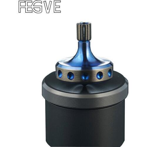 FEGVE Titanium Alloy Gyro Fidget Spinner Hand Spinners Metal Ceramic Beads Silver Baked Blue Hand Twist Gyro Toy FG38