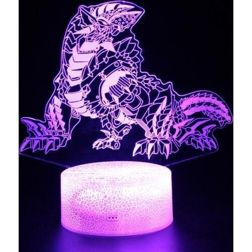 Dragon Figure Projection Lamp Children Led Lights Toys Dinosaur USB Lamp Gifts 3d Nightlight Illusion Monster Hunter Monsters