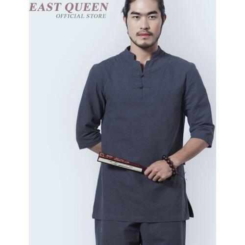 Chinese suits for men linen shirts pants sets oriental style men linen suits FF799