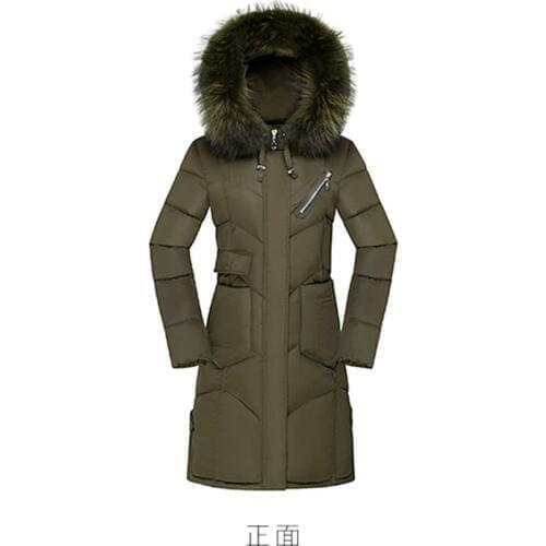 Cheap wholesale 2018 Autumn Winter Hot selling womens fashion casual warm jacket female Down Cotton coats Long fur collar Parka