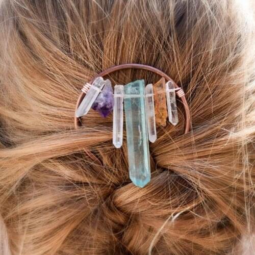 Quartz Crystal Bridal Hair Pins Hair Pick Pin Accessories Hair Pin Hairwear Bridal Jewelry Barrettes Wedding Hair Pin