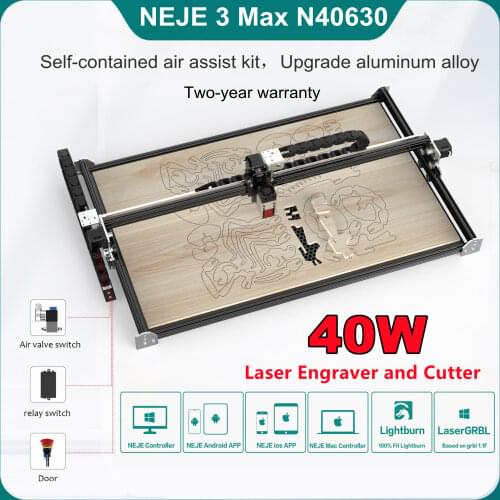 New NEJE Master 2S Max 30Watt 18.1"x31.8" CNC Engraving Cutting Laser Cutter Machine Lightburn Benbox Bluetooth for Plywood MDF