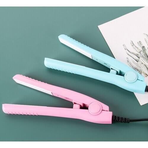 Mini Hair Straightener Portable Travel Curling Hair Clipper Boxed Hair Crimper Ceramic Hair Straightener Flat Clips Curly Brush