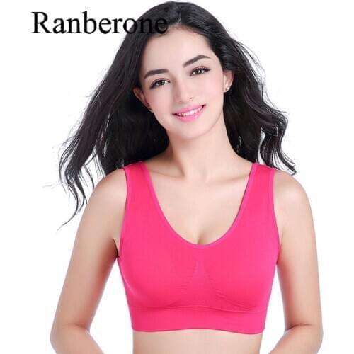 Fashion Womens Large Size Bra S-4XL Crop Top Female Fitness Sports Wear For Women Gym Seamless Breathable Training Workout Tops
