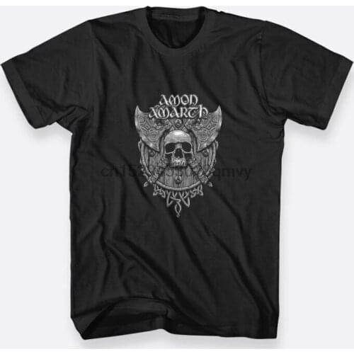 Amon Amarth Skull Color Black Size S to 3XL Mens Tshirt
