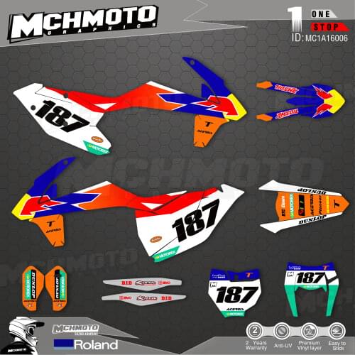 MCHMFG Customized Team Graphics Backgrounds Decals Custom Stickers For17-19EXC 16-18SX-F