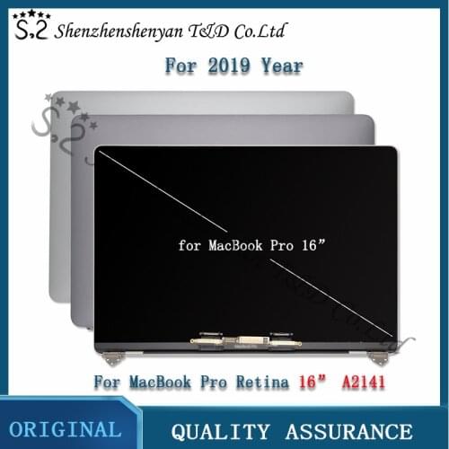 Original Brand New 2019 Year A2141 LCD Display Assembly for Macbook Pro Retina 16 "A2141 LCD LED Screen Assembly Gray / Silver