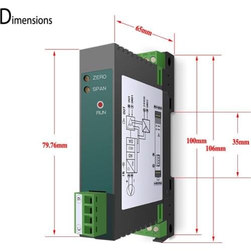 K-type thermocouple temperature transmitter 4-20ma output thermocouple isolation conversion analog acquisition 0-10v module