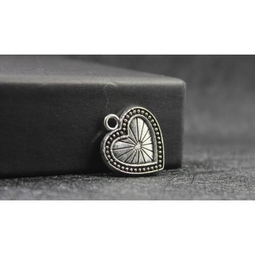 Sweet Bell Antique bronze Alloy Hollow heart Pendant Jewelry Making Pendant DIY Handmade Craft 50 pcs/lot ZA1463