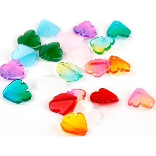 New Style 5PCs Flower Petal Shape Crystal Glass Beads Charms Pendants Handmade DIY Jewelry Accessories Material 15x15mm