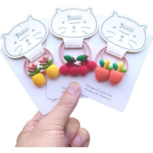 2PCS Cute Color Matching Fresh Peach Princess Headwear Kids Elastic Hair Bands Children Ropes Girls Accessories Baby Headdress