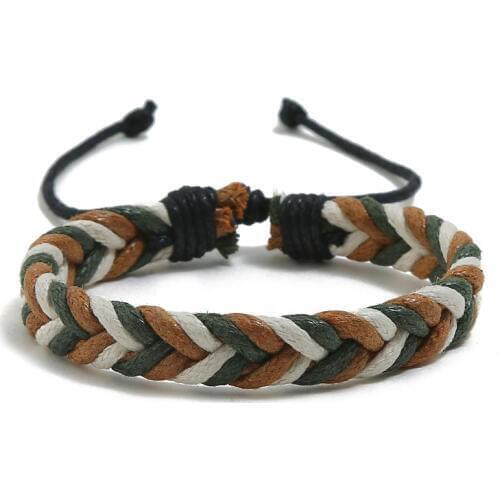 Multicolor Wax line Braid Couple Bracelet Bangle Ethnic Adjustable Cuff Hand Jewelry Gift Dropshipping