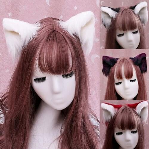 Handmade Cute Furry Animal Ears Hairpin Headwear Fox Ear Clip Cosplay Props Soft Cat Ears Hair Clip For Girls Hair Accessories