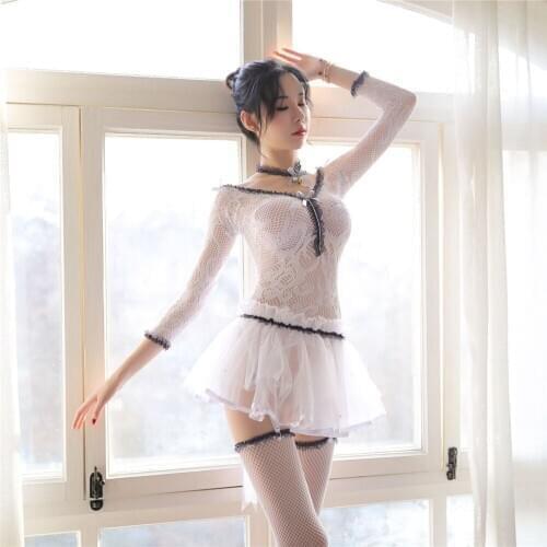 Sexy Lingerie Hot Women Porno Sleepwear Lace Underwear Babydoll Erotic Transparent Dress White sexy lingerie Cosplay Costumes