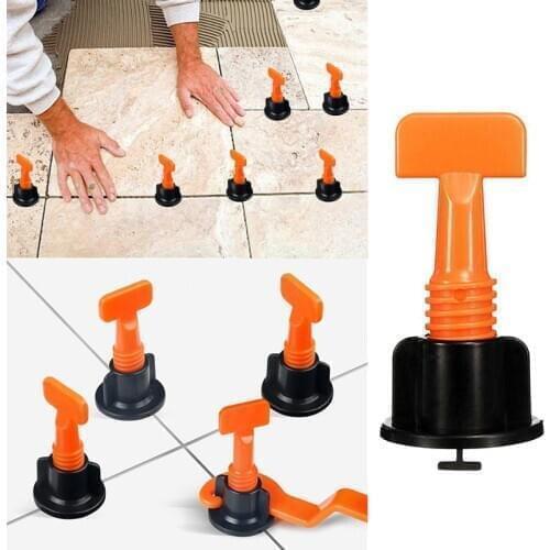 50pcs Reusable Tile Leveling System Level Wedges Tile Spacer For Tiles Flooring Wall Tile Leveling System Kit Construction Tools