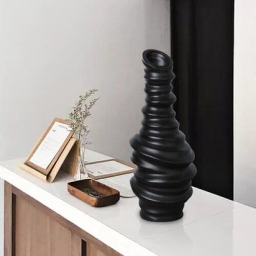 Modern simple art thread ceramic vase desktop decoration green hydroponic bottle Plant Pot Home Decor Ornament Flowers Containrs