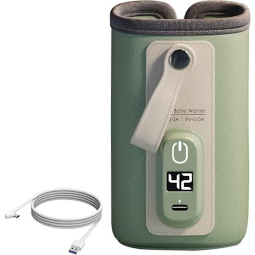 USB Milk Water Warmer Bag Baby Nursing Bottle Heater Baby Bottle Warmer USB LCD Display Travel Bottle Heater Milk Heating Keeper