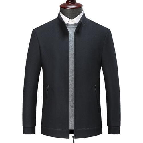Spring Mens Casual Fashion Business Woolen Mens Jackets Mens Coats New Products Jackets Mens Stand Collar Jackets M-3XL Tops
