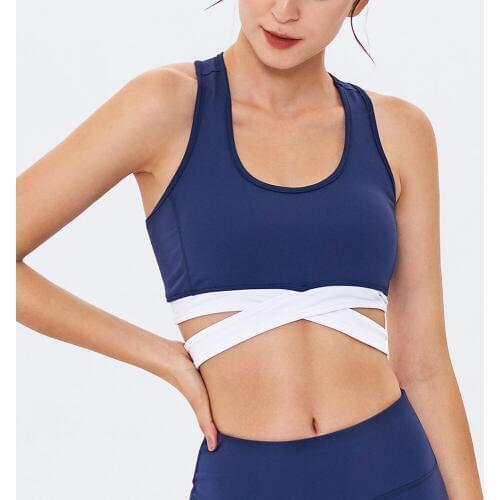 Y26B0450 Ins Wide Straps Push Up Sports Bra Padding Crop Top For Fitness Wear Vest Gym Womens Running Female Short Brassiere