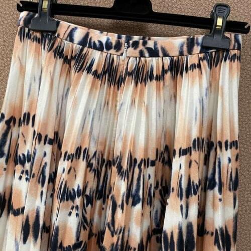 Autumn 100% Cotton Skirt Winter New Arrival Runway Fashion Romantic Printed Casual Holiday Party Skirts