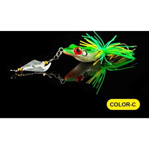 1PCS Hard Fishing Lure With Propeller Large Noise Isca Frog Lure 135mm 9g Pesca Frog Sinking Snakehead Bait Fishing