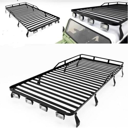 1/10RC Metal Roof Rack Luggage & Led Lights Holder Bar For RC8WD Cralwer Gelande II Defender (Z-B0064) D110
