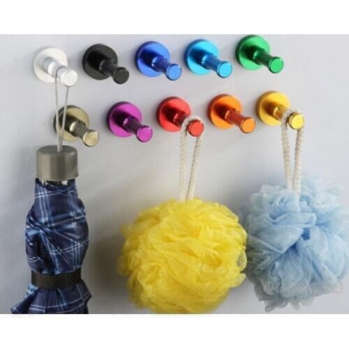 1pc Creative Single Clothes Hook Colorful Wall Hooks Hat Towel Coat Robe Hanger For Kitchen Bathroom Home Decoration Accessories