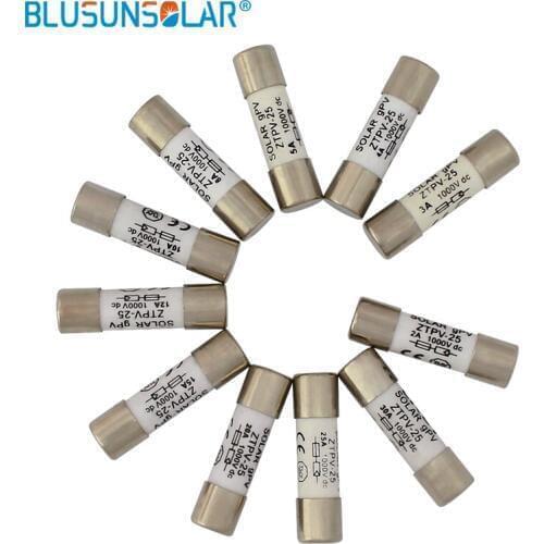 10 pcs lot Hot sale Solar PV DC Fuse 2A/3A/4A/5A/8A/10A 1000V Fuse Link for Solar System Protection BX0234