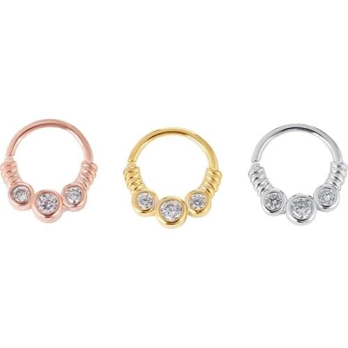 10pcs Body Jewelry Piercing CZ Lip Labret Ring Ear Helix Daith Cartilage Tragus Earring Nose Septum Ring Bend Shine 18gX8mm NEW2