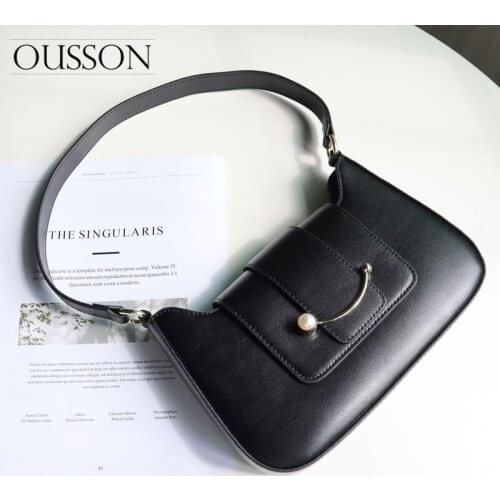 OUSSON 2021 New Design Soft Leather Underarm Bag Fashion Exquisite Retro Shoulder Bag High Quality Crossbody Bag For Women