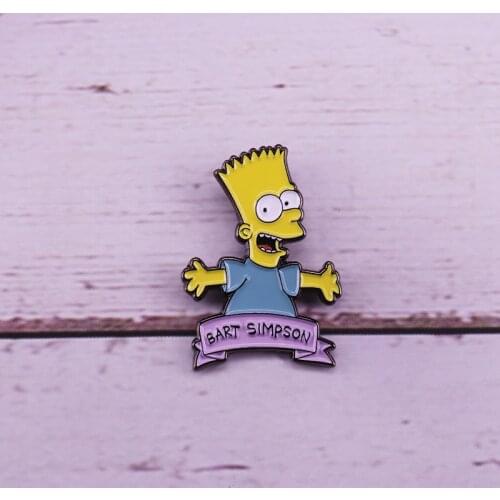 Bart enamel pin Matt Groening brooch
