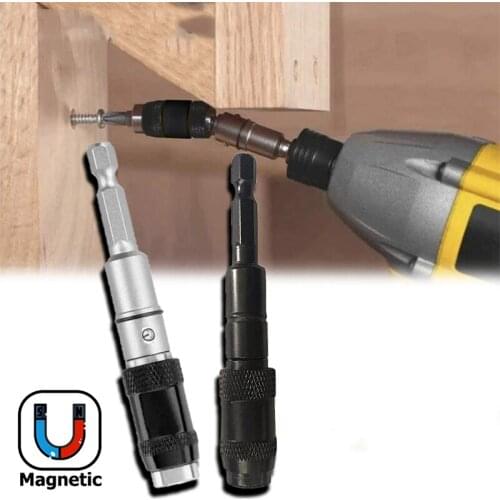 1/4 "Hex Magnetic Screw Drill Tip Quick Change Locking Bit Holder Drill Screw Tool Drive Guide Drill Bit Extension Rod Wood Tool
