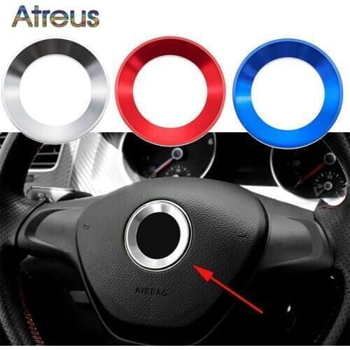 Car Steering Wheel Cover Decoration Ring Stickers For Volkswagen VW Golf 6 7 MK7 Jetta MK5 MK6 POLO Passat B7 B8 CC TIGUAN TROC