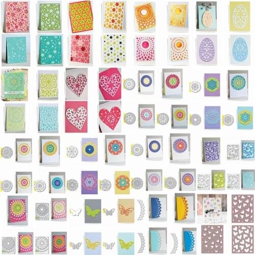 Flower Circle Rectangle Frame Butterfly Easter Eggs Cutting Dies DIY Scrapbook For Card Album Make Stencils New Die Cuts 01