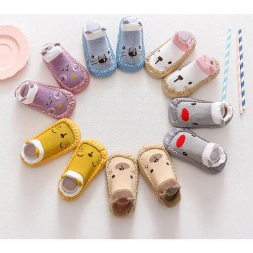 Childrens Cartoon Leather-soled Socks Baby Toddler Shoes Non-slip Soft-soled Baby Shoes Babies Accessories Newborn