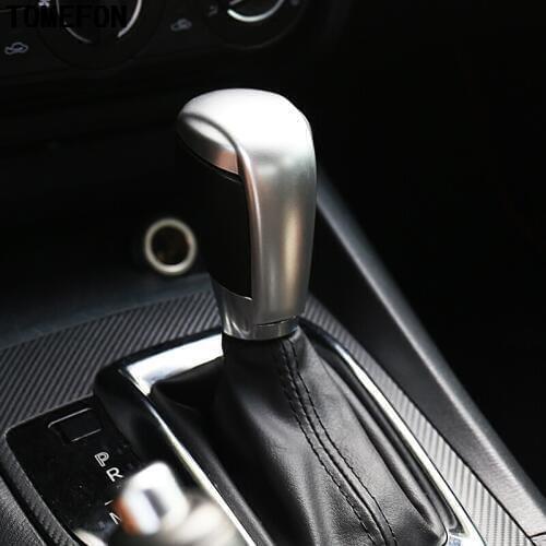 For Mazda 3 Axela M3 2014 2015 2016 2017 ABS Chrome Gear Shift Knob Sequin Trim Cover Interior Handle Badge Garnish Molding Cap