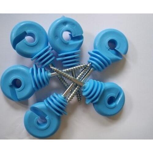 50PCS Electric Fence Wire Ring Insulators Horse Cattle Animal Electric Fencing Screw In Ring Insulator For Wood Post